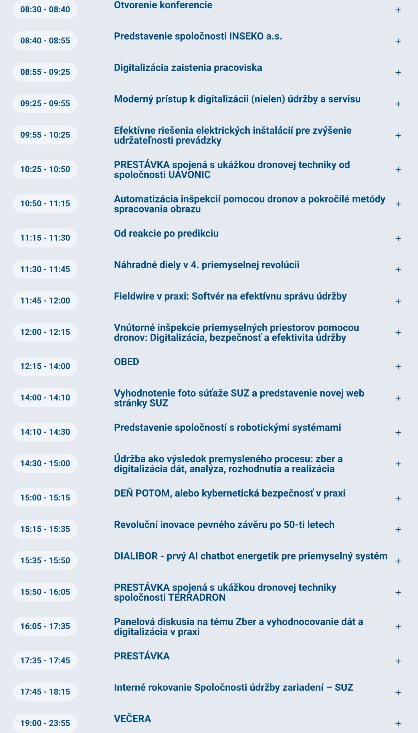 Digitalizácia a moderné metódy v procese údržby - program